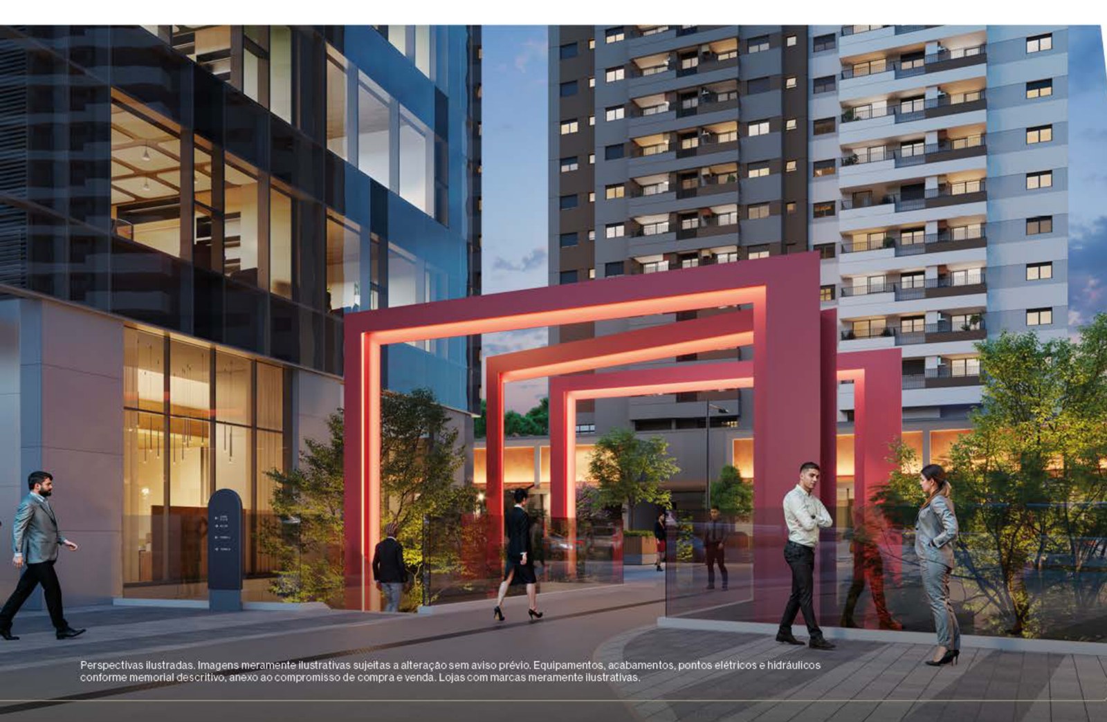 Boulevard central de acesso ao Boa Vista Towers
