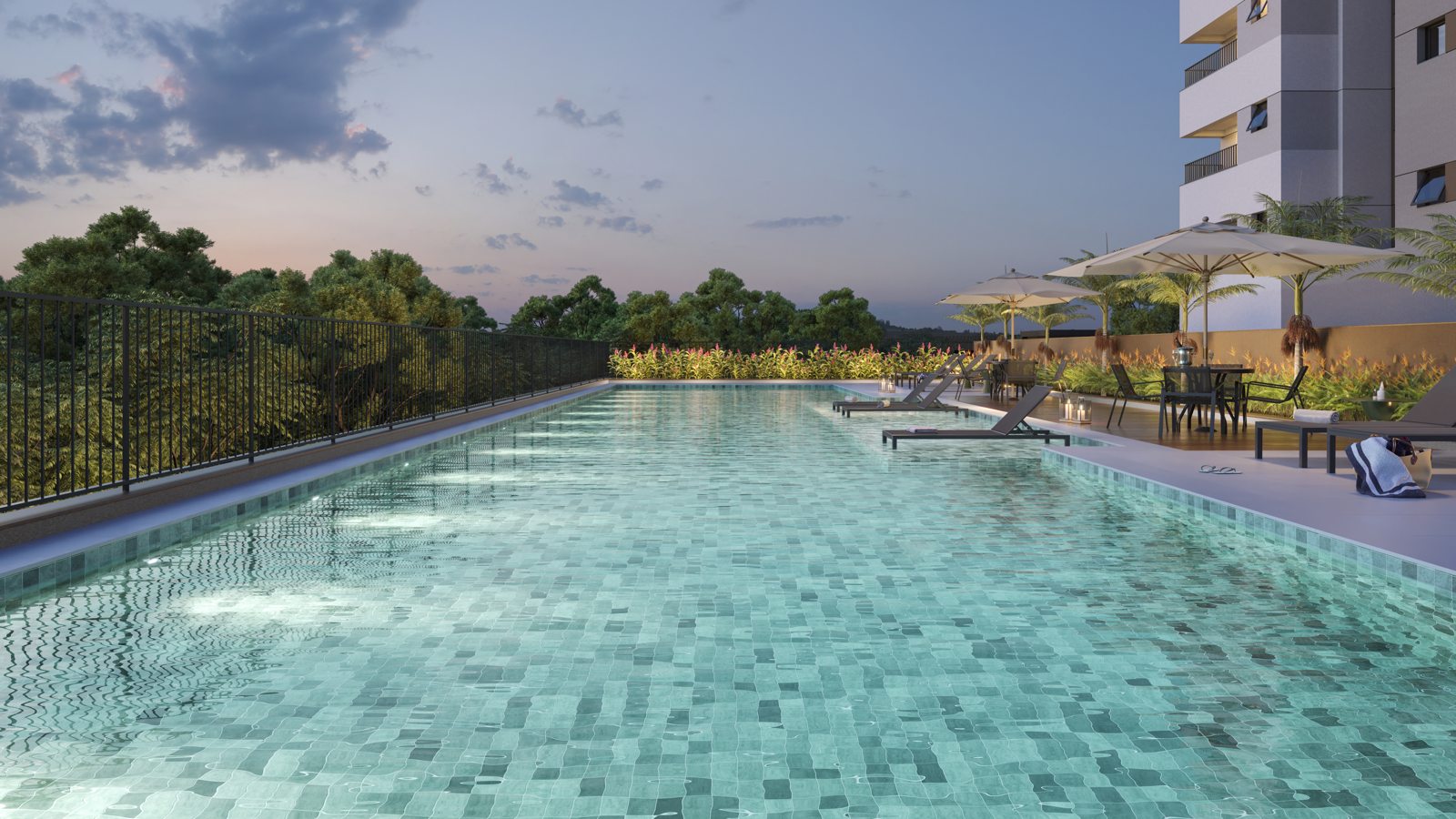 Piscina adulto do Boa Vista Residence