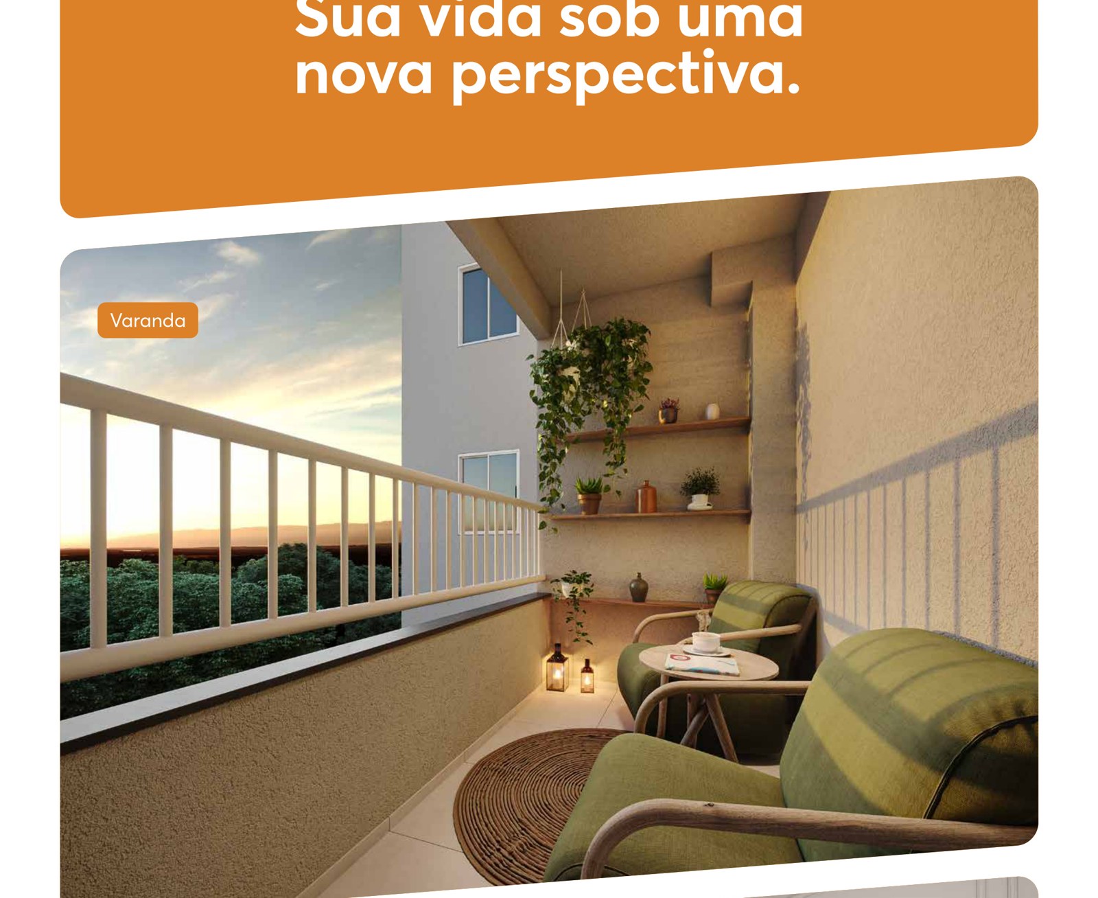 Varanda de apartamento do Residencial Campos Dourados