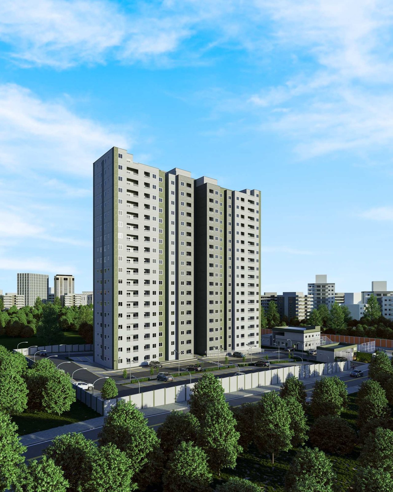 Vista aérea do Green Life Residence