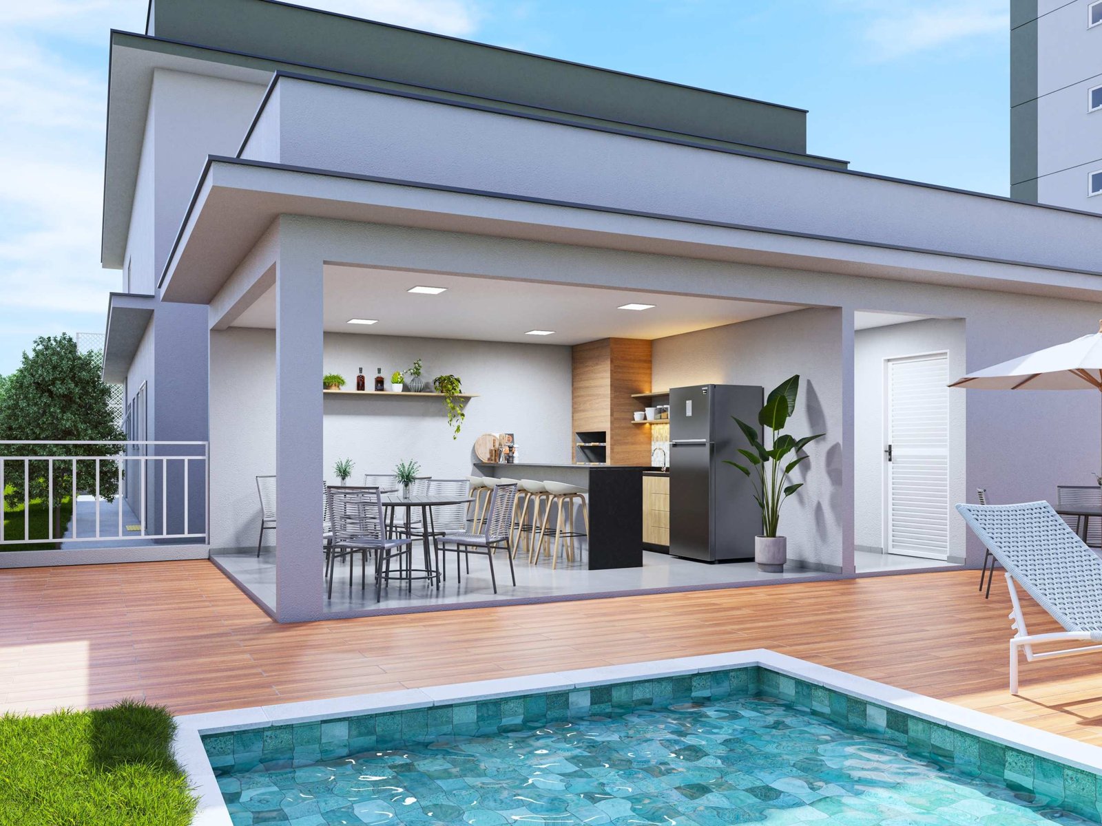 Espaço gourmet do Green Life Residence
