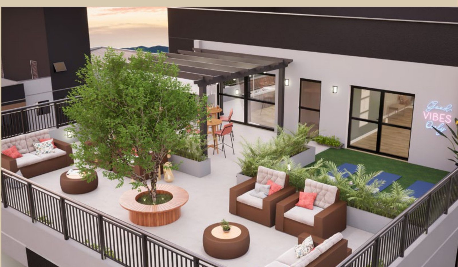 Sky lounge no rooftop do Rizz Campolim