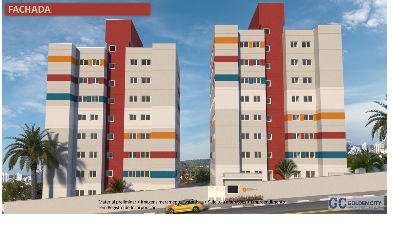 Fachada do Residencial Santa Mônica