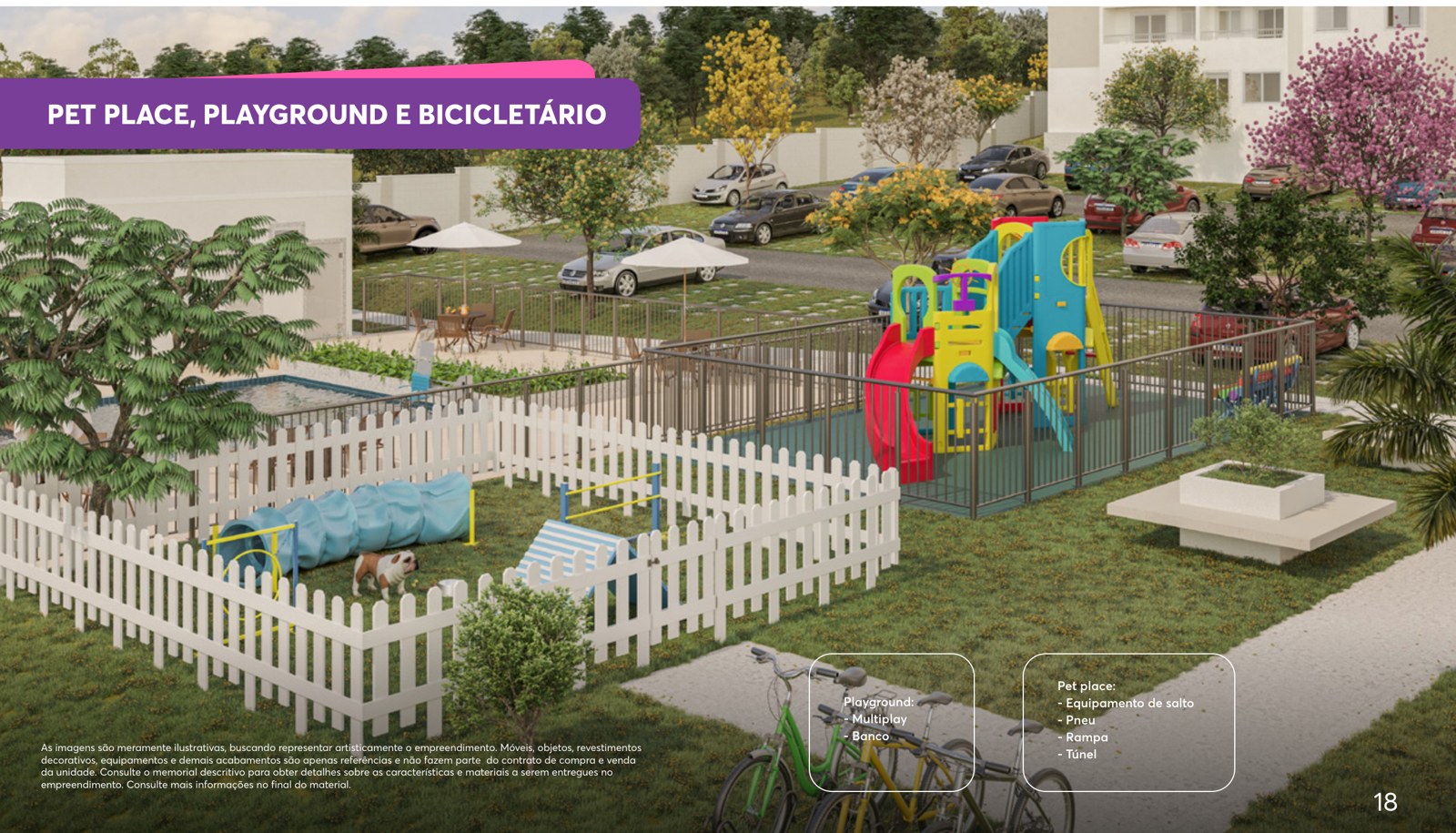 Playground e pet place do Residencial Scarpone
