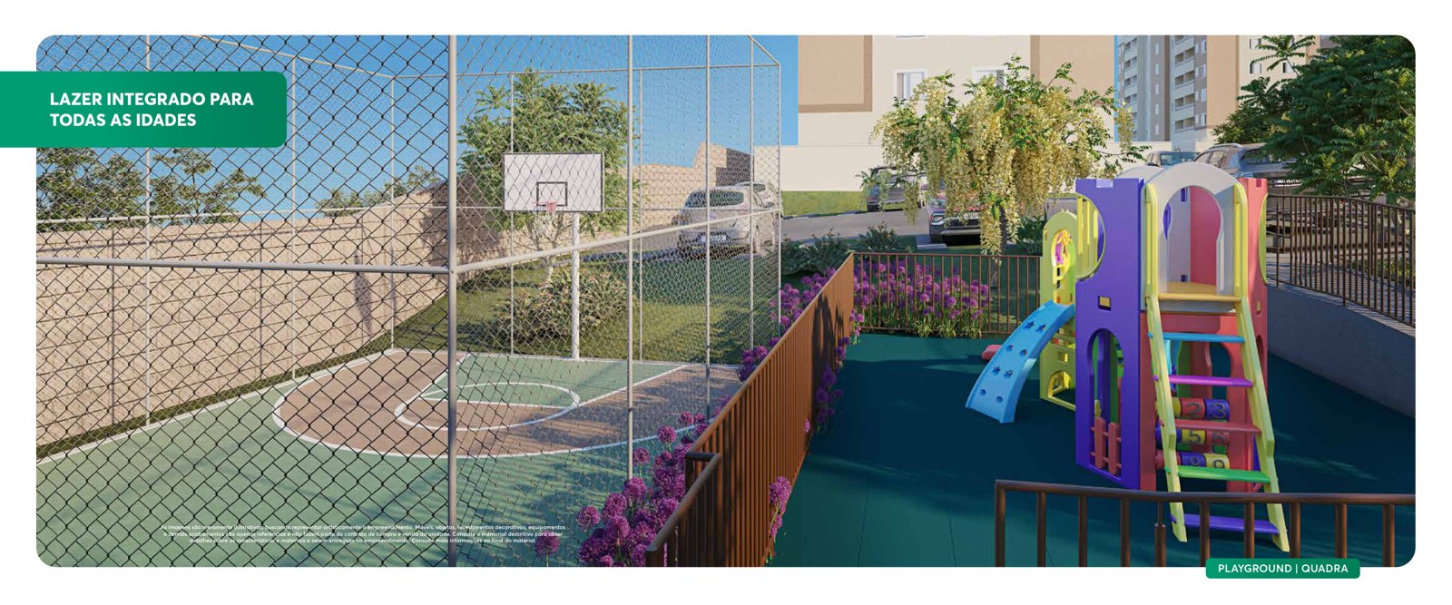 Quadra garrafão e playground do Residencial Veredas